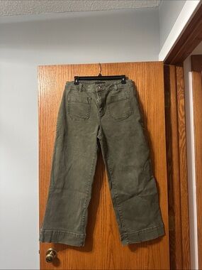 Sanctuary Olive Green Wide Leg Jeans